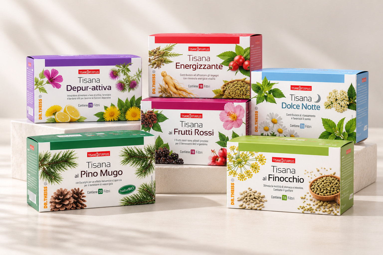 Seconda composizione della linea di tisane Naturplus
