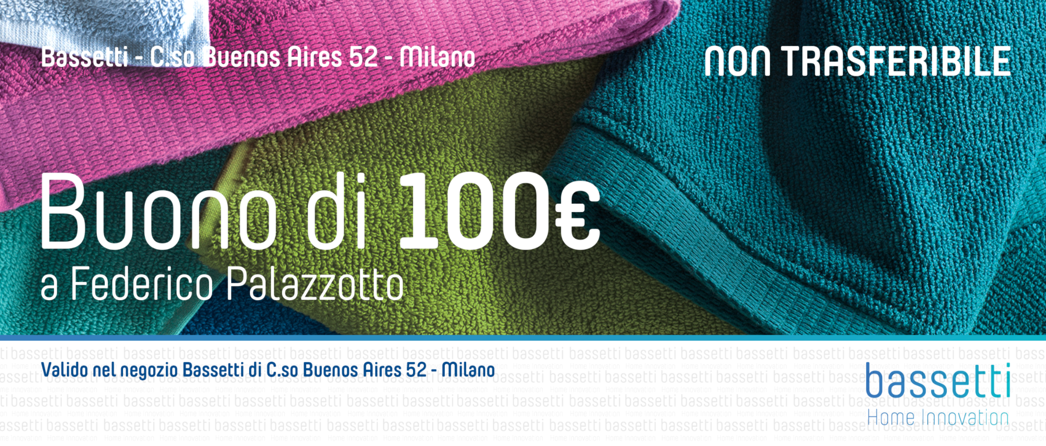 Comunicazione promozionale Bassetti: buono regalo
